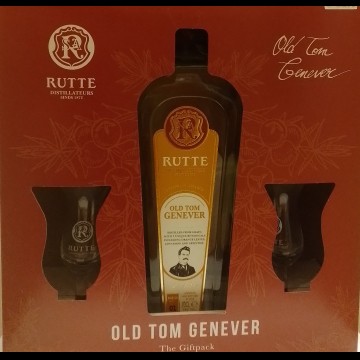 Rutte Old Tom Genever Geschenkverpakking met 2 Glazen