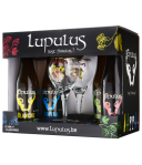 Lupulus Giftpack 4 flessen + 2 glazen
