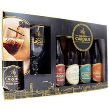 Gouden Carolus Geschenkverpakking 5x33cl + glas