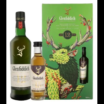 Glenfiddich Giftpack 12 Years Old + 15 Years Old miniatuur