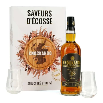 Knockando Single Malt 18 Years Old Giftpack + Glazen