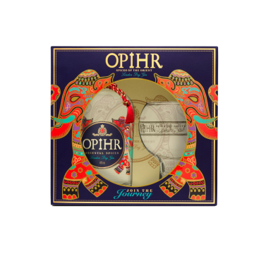 Opihr Gin Geschenkverpakking met Globe Glas