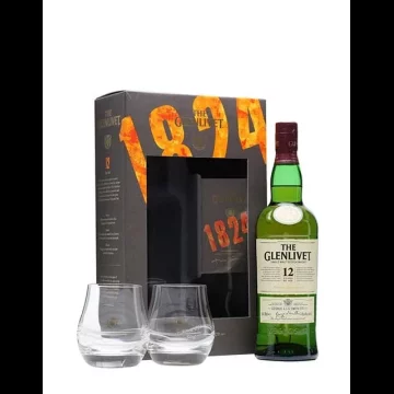 The Glenlivet 1824 12 Years Old Gift Set 70cl met 2 Glazen