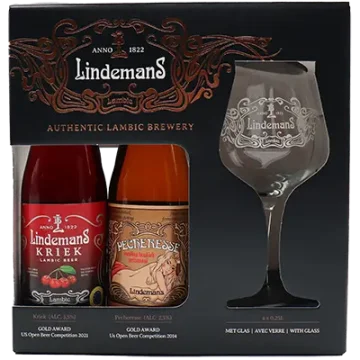 Lindemans Speciaalbierpakket met glas