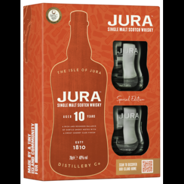 Jura 10Y Giftpack + 2 glazen