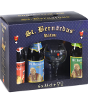 St. Bernardus Geschenkverpakking 6 Flesjes met 2 Glazen