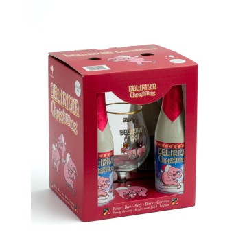 Delirium Christmas Geschenkverpakking 4 Flesjes met Glas