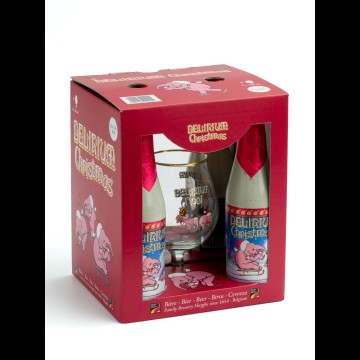 Delirium Christmas Geschenkverpakking 4 Flesjes met Glas