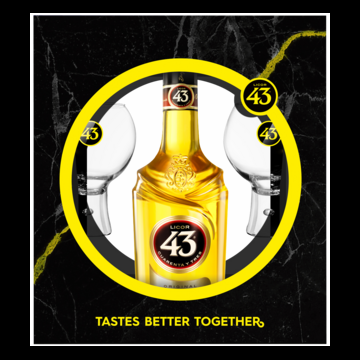 Licor 43 geschenk met 2 glazen