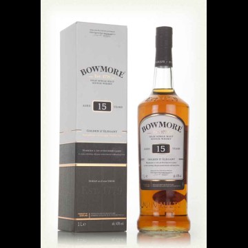 BOWMORE 15 YEARS OLD LITER GOLDEN & ELEGANT