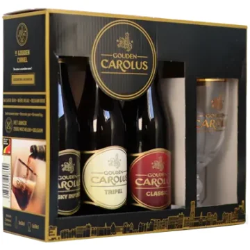 Gouden Carolus Geschenkverpakking 3x33cl + glas