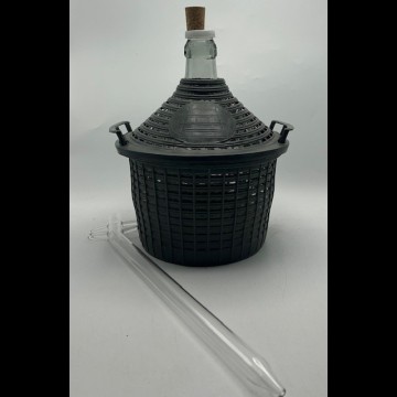 Wijn ballonfles van Ambrosio 5L met een Angled wine thief