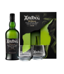 Arbeg 10 Years old Islay single malt whisky geschenk + 2 glazen
