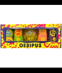 Oedipus giftpack 4 blik + glas