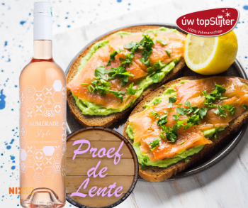 Gerecht - zalmcarpaccio - Aumérade Style Côtes de Provence Rosé - uw topSlijter 