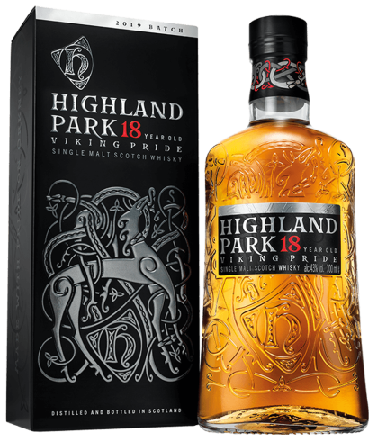 Fles Highland Park 18 Years Old Viking Pride, single malt whisky, op voorraad bij slijterij t Bockje in Bathmen