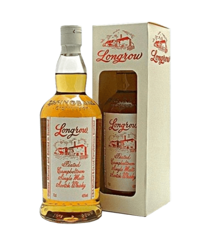 Fles geturfde Campbeltown single malt van Longrow, op voorraad bij slijterij t Bockje in Bathmen