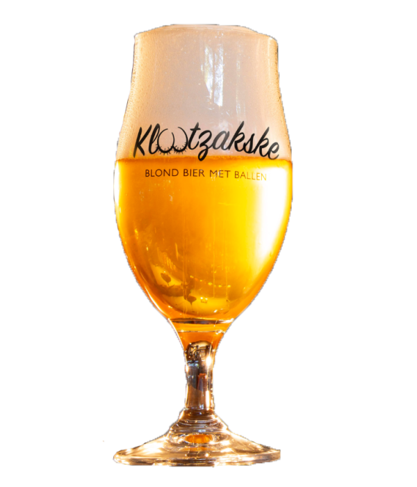 Klootzakske Blond bierglas bij t Bockje in Bathmen