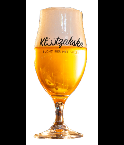 Klootzakske Blond bierglas van 33 centiliter, op voorraad bij slijterij t Bockje in Bathmen