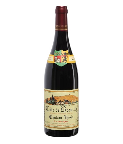 Fles Château Thivin Côte de Brouilly 'Les Sept Vignes', wijn op voorraad bij slijterij t Bockje in Bathmen