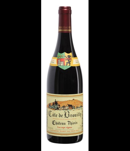 Fles Château Thivin Côte de Brouilly 'Les Sept Vignes', wijn op voorraad bij slijterij t Bockje in Bathmen