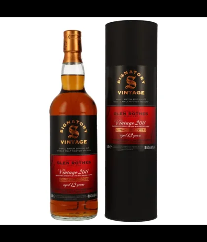 Fles Signatory Small Batch Edition #2 Glen Rothes 2011, whisky, op voorraad bij slijterij t Bockje in Bathmen