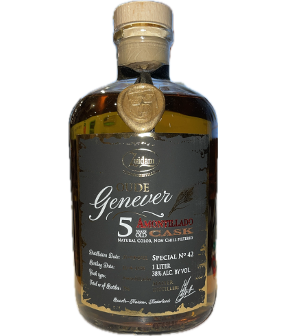 Fles Zuidam Oude Genever 5YO Amontillado, whisky, bij slijterij t Bockje in Bathmen