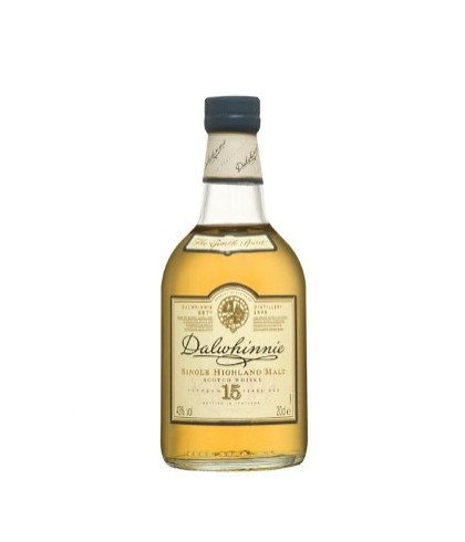 Fles Dalwhinnie 15 Years Old 20 cl, single malt whisky, op voorraad bij slijterij t Bockje in Bathmen