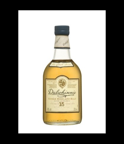 Fles Dalwhinnie 15 Years Old 20 cl, single malt whisky, op voorraad bij slijterij t Bockje in Bathmen
