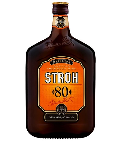 Fles Stroh 80%, rum, op voorraad bij slijterij t Bockje in Bathmen