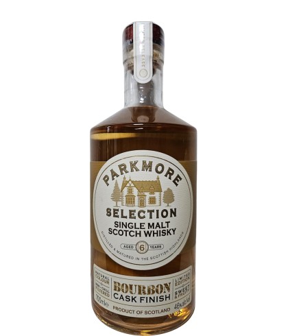 Fles Parkmore Selection Bourbon 6Y, whisky, op voorraad bij slijterij t Bockje in Bathmen