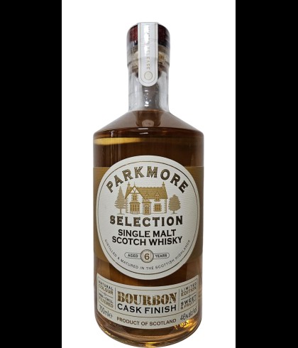 Fles Parkmore Selection Bourbon 6Y, whisky, op voorraad bij slijterij t Bockje in Bathmen