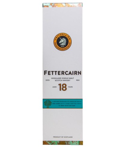 Fles Fettercairn 18 Years Old, single malt whisky, op voorraad bij slijterij t Bockje in Bathmen