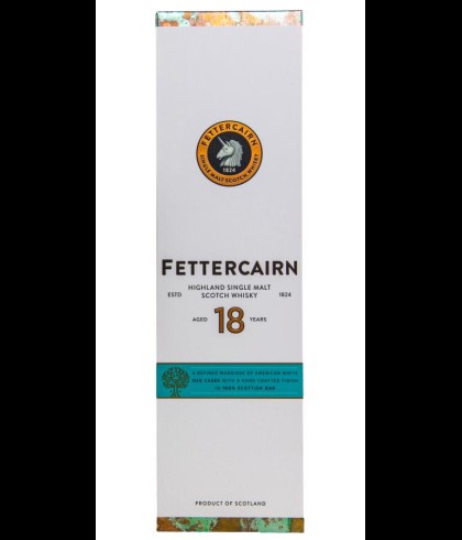 Fles Fettercairn 18 Years Old, single malt whisky, op voorraad bij slijterij t Bockje in Bathmen