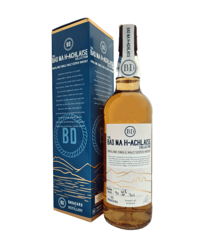 Fles Bad na h-Achlaise Rum Cask Finish, whisky, op voorraad bij slijterij t Bockje in Bathmen