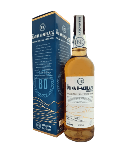 Fles Bad na h-Achlaise Rum Cask Finish, whisky, op voorraad bij slijterij t Bockje in Bathmen