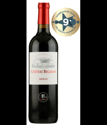Fles Château Bégadan Médoc, wijn op voorraad bij slijterij t Bockje in Bathmen