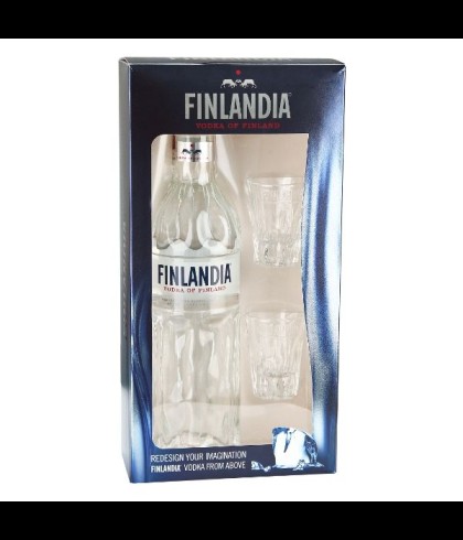 Wodka FINLANDIA vodka giftpack van Finlandia, bij slijterij ’t Bockje in Bathmen
