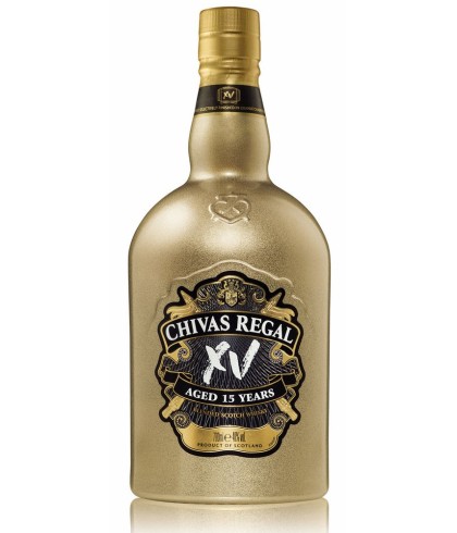 Fles Chivas Regal XV 15 Years Old, single malt whisky, op voorraad bij slijterij t Bockje in Bathmen