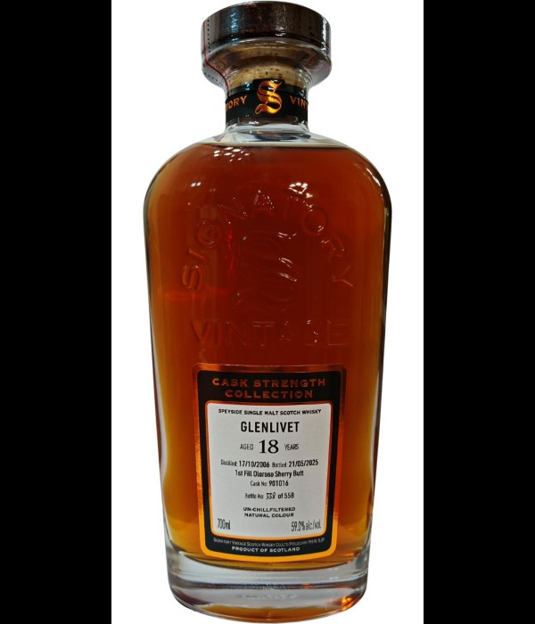 Signatory Cask Strength Collection Glenlivet 18 Years Old #901016 bij t Bockje in Bathmen
