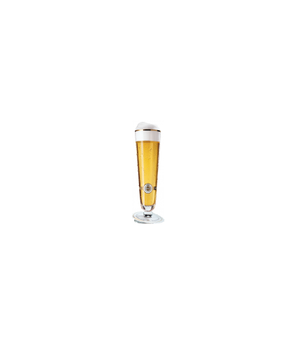 Warsteiner voetglas, glas bij t Bockje in Bathmen