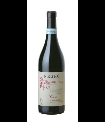 Fles Angelo Negro Cescu Dolcetto d'Alba, wijn op voorraad bij slijterij t Bockje in Bathmen