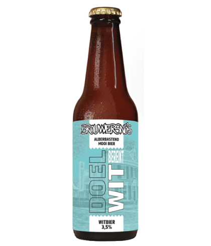 Fles Brouwersnös Doelwit Witbier, bier van Brouwersnos, bij slijterij t Bockje in Bathmen