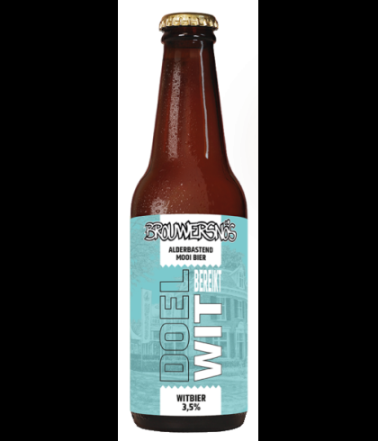 Fles Brouwersnös Doelwit Witbier, bier van Brouwersnos, bij slijterij t Bockje in Bathmen