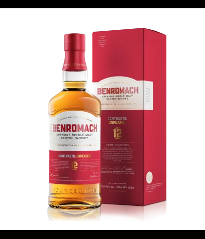 Fles Benromach 12Y Unpeated Sherry Cask, single malt whisky, op voorraad bij slijterij t Bockje in Bathmen