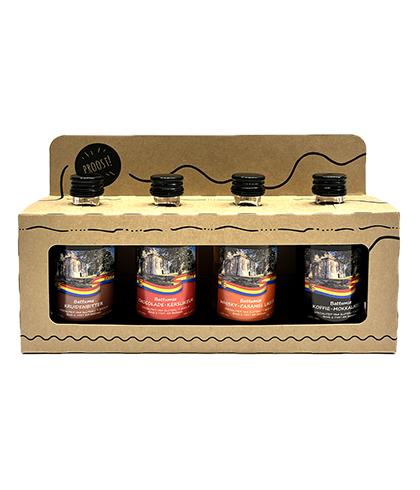 Geschenk Battumse Miniaturen 4x5cl, bij slijterij ’t Bockje in Bathmen