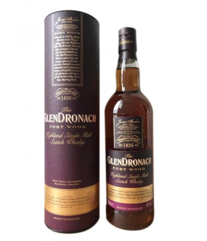 Fles GlenDronach Port Wood, single malt whisky, op voorraad bij slijterij t Bockje in Bathmen