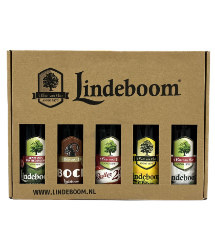 Geschenk Lindeboom geschenkverpakking 5 flessen, bij slijterij ’t Bockje in Bathmen