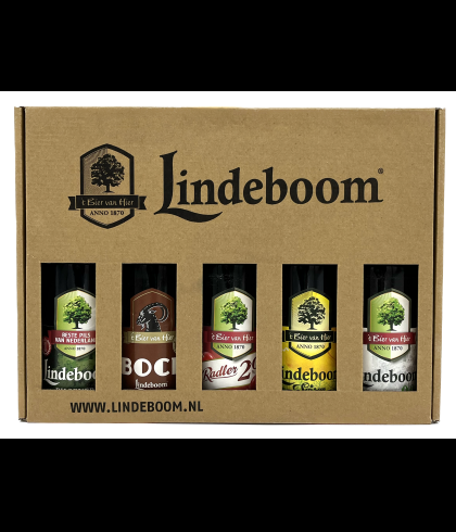 Geschenk Lindeboom geschenkverpakking 5 flessen, bij slijterij ’t Bockje in Bathmen