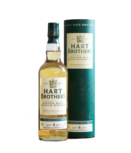 Fles Hart Brothers Glen Keith 9 Years Old, single malt whisky, op voorraad bij slijterij t Bockje in Bathmen